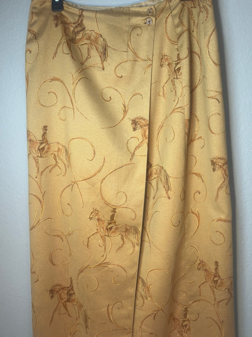 Talbots Golden Equestrian A-Line Skirt